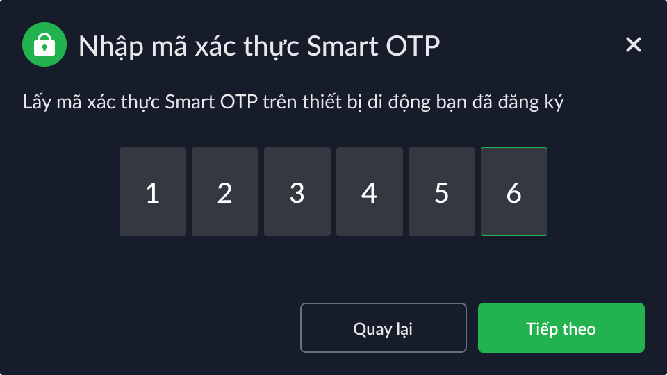 Xác thực Smart OTP