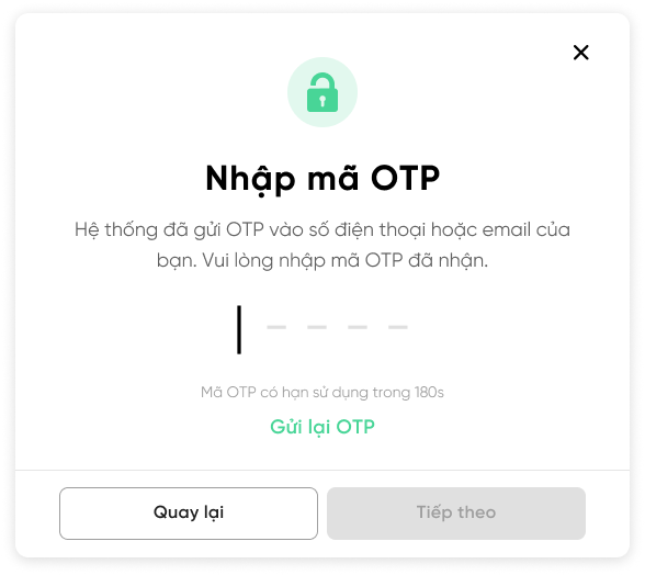 Nhập OTP