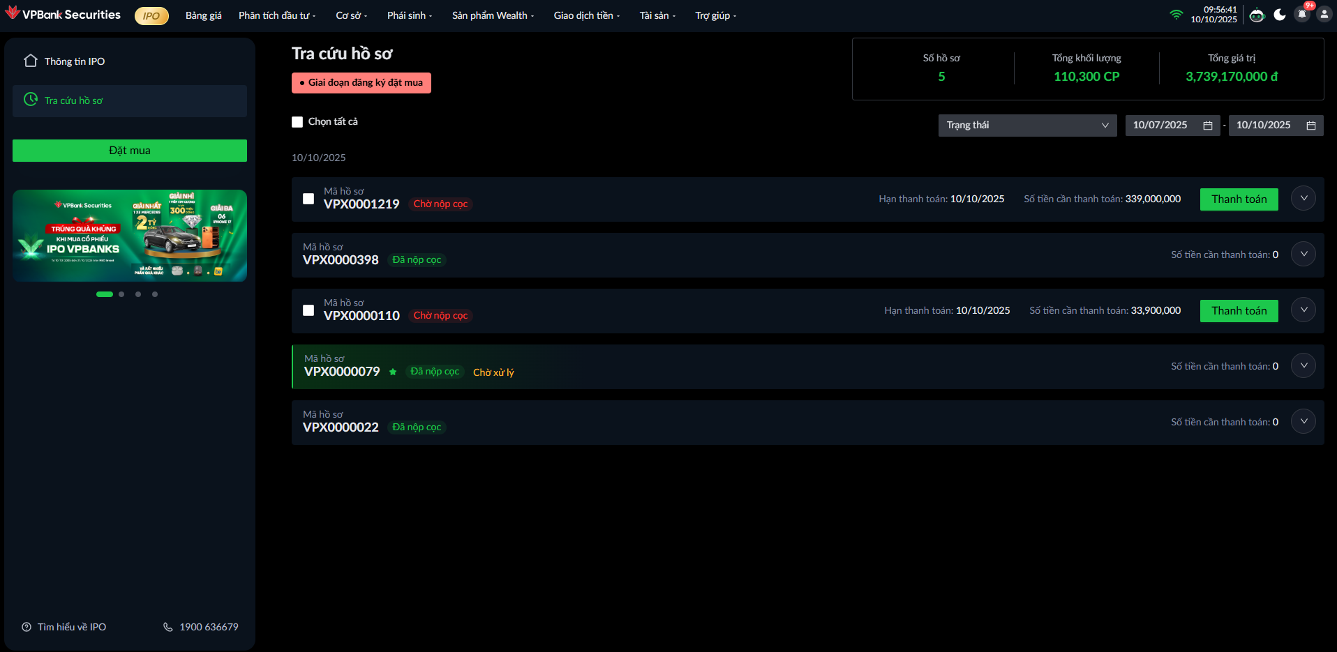 Thanh toán từ Tra cứu