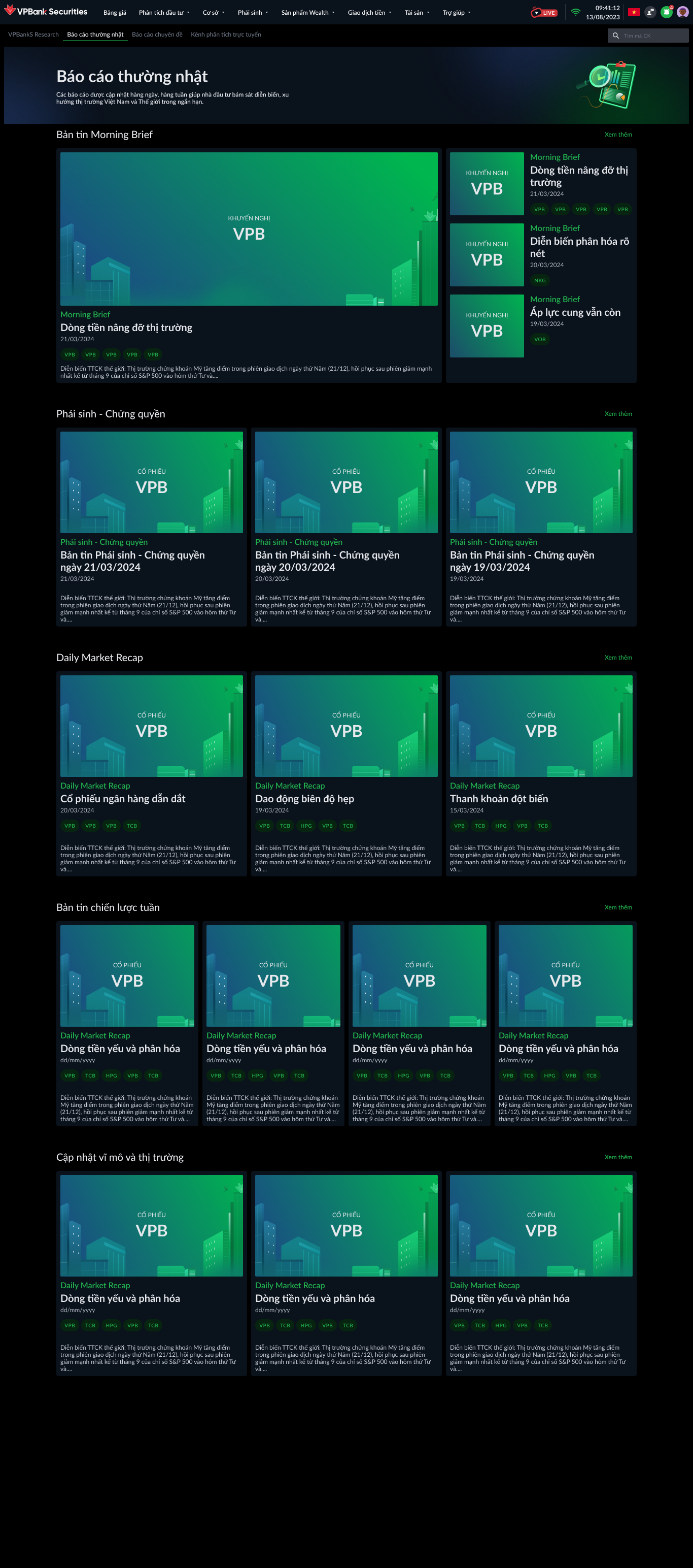 Báo cáo thường nhật