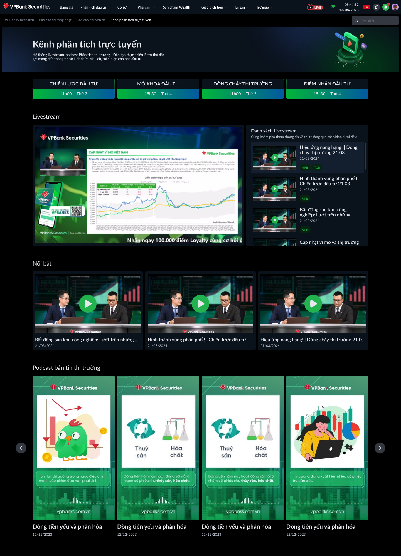 Kênh phân tích trực tuyến