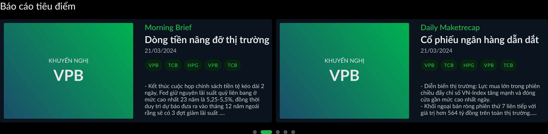 Báo cáo tiêu điểm