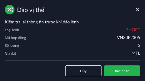 Xác nhận đảo vị thế
