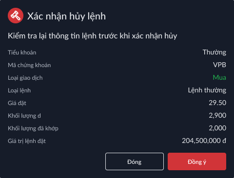Hủy lệnh
